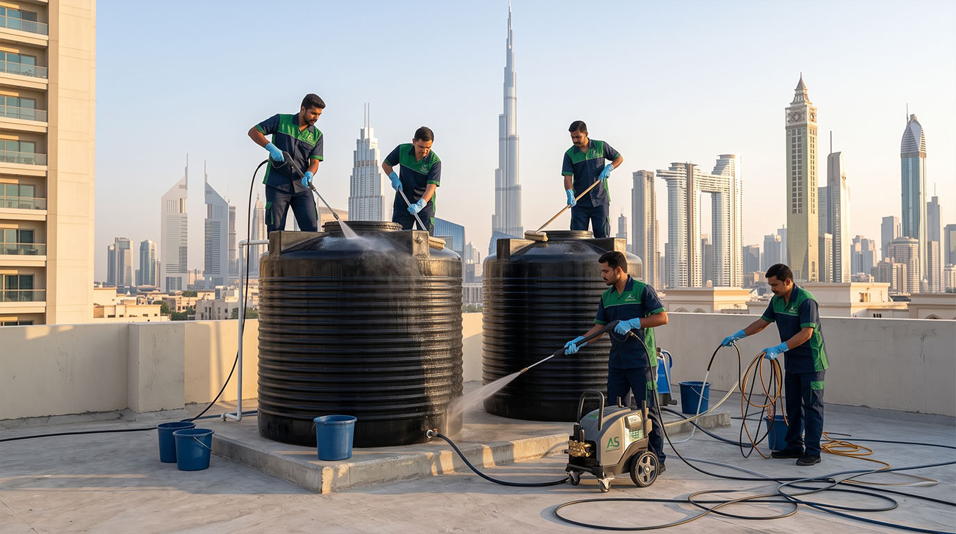 Water Tank Cleaning Dubai Municipality Approved with Lab Certification
